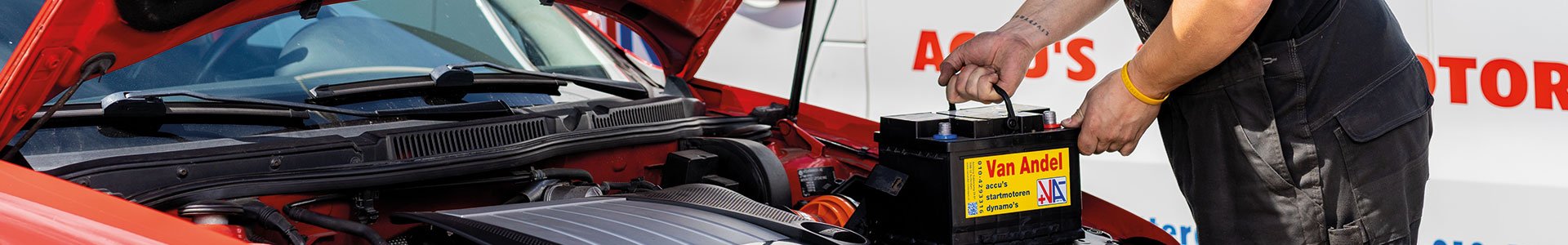 header auto accus particulieren Van Andel