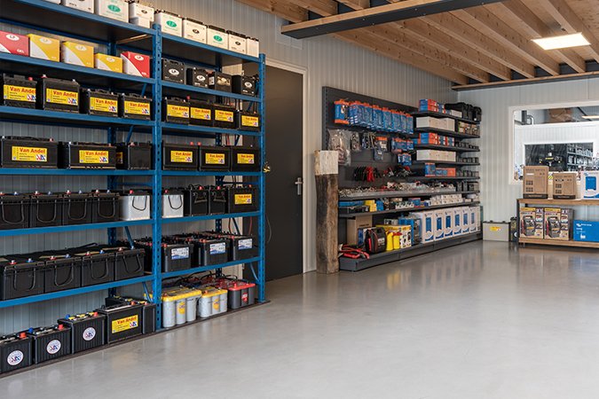 motor accu schappen vanandel